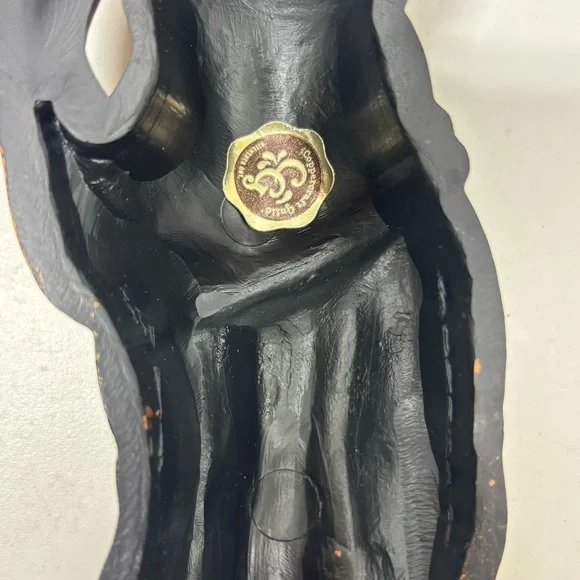 Set of 2 vintage Coppercraft Guild Syroco Cherub wall sconces - Picture 9 of 11